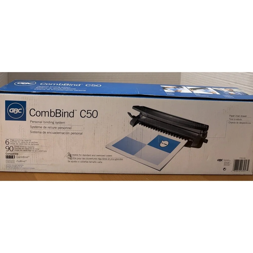 GBC CombBind C50 Binding System for Classroom, Home & Work, Office 90 Sheet Cap